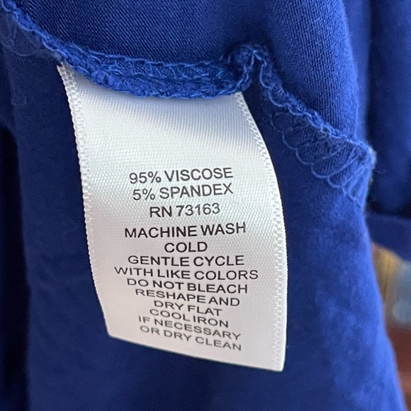 CABLE & GAUGE Blue half sleeve blouse in size XL - Picture 5 of 5